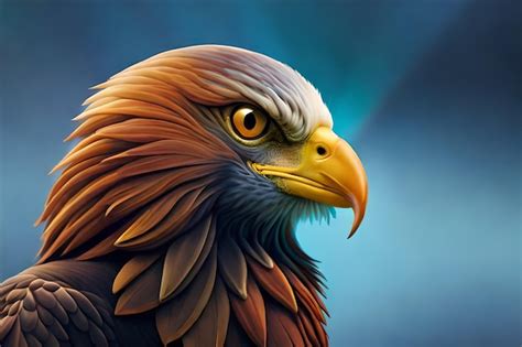 Premium AI Image | A portrait of a golden eagle