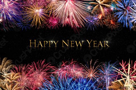 Happy New Year Fireworks Display - stock photo 130571 | Crushpixel