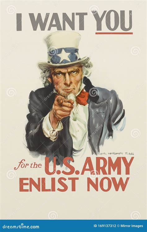 Uncle Sam Vintage War Propaganda Iconic Recruitment Poster Editorial Photography - Illustration ...