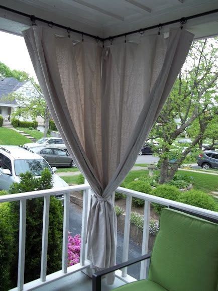 Canvas drop cloth curtains for screen porch block out afternoon sun ...