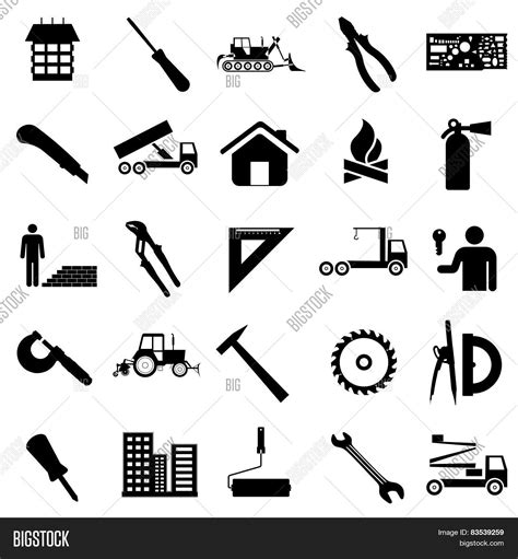 Collection Flat Icons Vector & Photo (Free Trial) | Bigstock