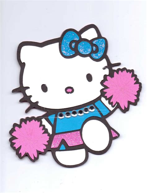 PAPER CRAFTS WITH THE PINK ARMADILLO: Cheerleader Hello Kitty Shape Card