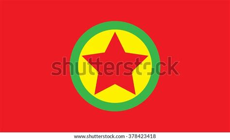 Flag Kurdistan Workers Party Pkk Vector Stock Vector (Royalty Free ...