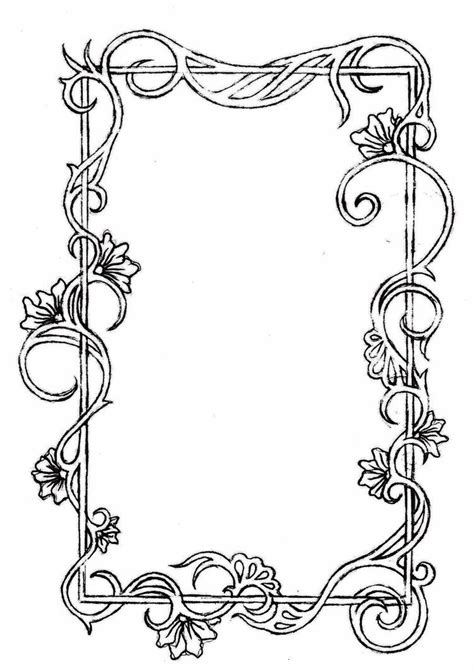 Art Nouveau-Inspired Hand Drawn Border