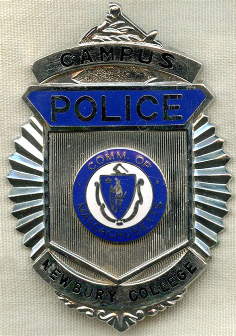 Nice, Vintage 1980's Newbury College Campus Police Badge - Brookline ...