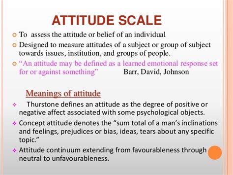 Attitude scale