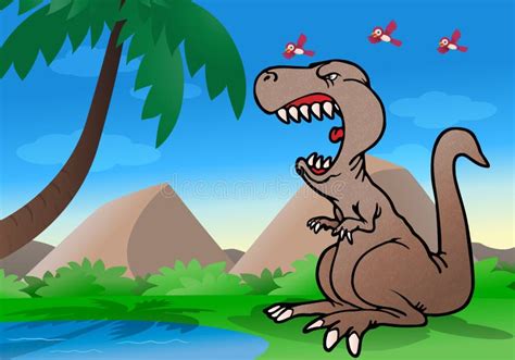 Angry dinosaur stock illustration. Illustration of carnivorous - 25756916