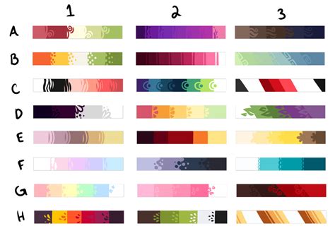 F2U Color Palettes by NurseryBears on DeviantArt | Color palette challenge, Color palette design ...