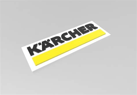 STL file KARCHER LOGO 🏢・3D printing idea to download・Cults