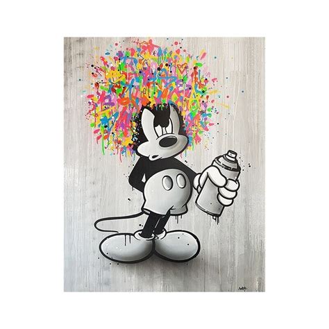 Cartoon Mickey Mouse Graffiti Art Canvas Poster and Prints - Etsy