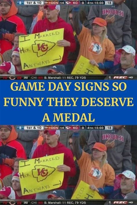 Game Day Signs So Funny They Deserve a Medal | Funny, Funny texts ...