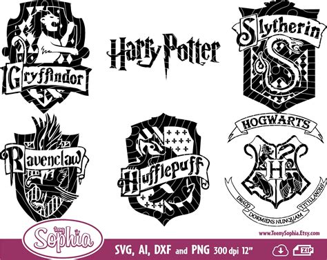 216 Hogwarts House Crests Svg SVG PNG EPS DXF File