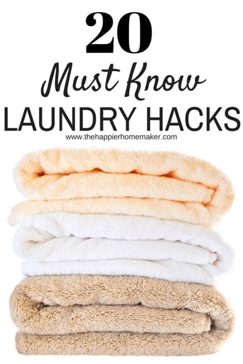 20 Must Know Laundry Hacks | The Happier Homemaker