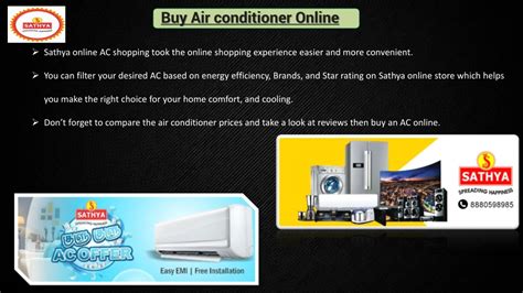 PPT - Sathya AC offer - buy an air conditioner online at the lowest ...