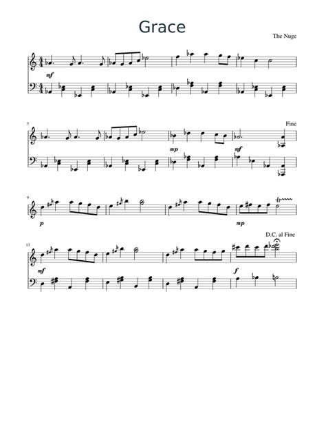 Grace Sheet music for Piano | Download free in PDF or MIDI | Musescore.com