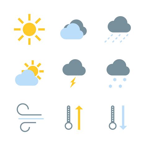 Weather icons set 1635250 Vector Art at Vecteezy