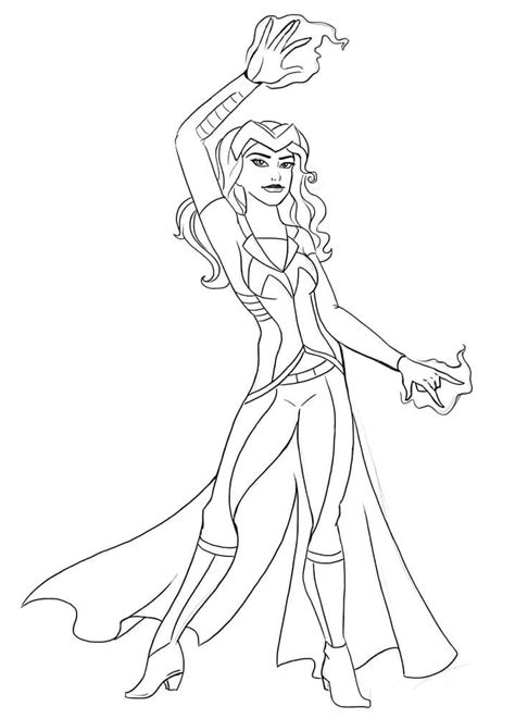 Cartoon Scarlet Witch coloring page - Download, Print or Color Online ...