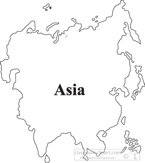 Asia Map Coloring Pages - Learny Kids