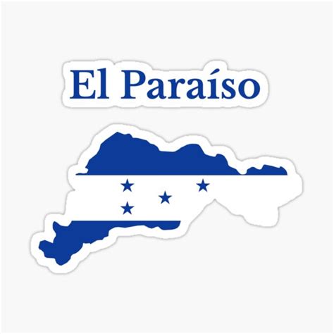 Pegatina «Diseño de Mapa del Departamento de El Paraíso, Honduras.» de ...