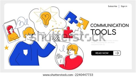 Communication Tools Modern Colorful Flat Design Stock Vector (Royalty ...