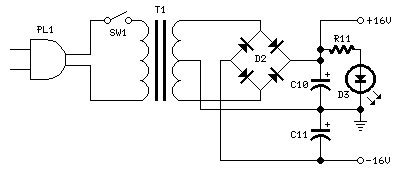 10W amplifier power supply - Circuit Schematic