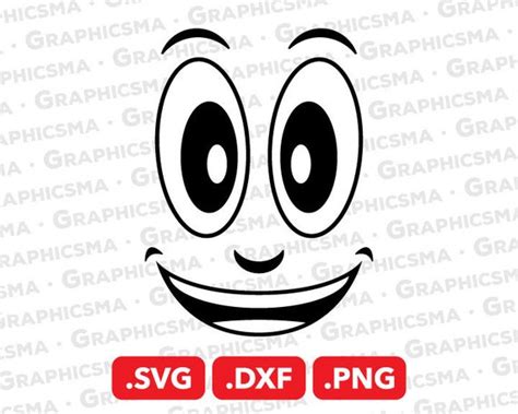 Cartoon Face SVG File Cartoon Face DXF Cartoon Face Png - Etsy