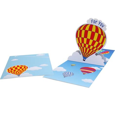 Pop-up Card (Balloon 03),Pop-up Cards,Card,Pop-up ,air balloon | Pop up cards, Diy pop up cards ...