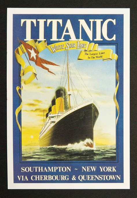 Titanic - White Star Line Sunrise A3 Poster Titanic - White Star Line ...