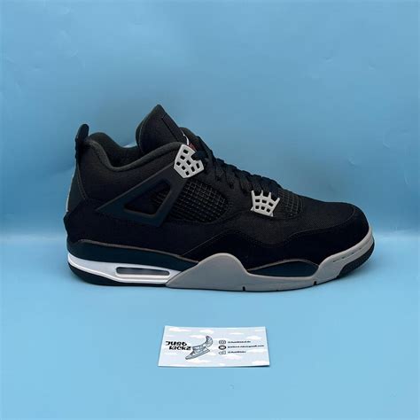 Air Jordan 4 Retro “Black Canvas”- Black/Light Steel... - Depop