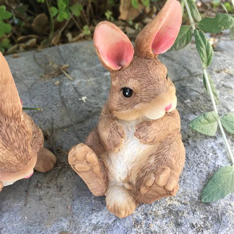 Polyresin Outdoor Decor Bunny Garden Rabbit Statue Lawn Ornaments ...