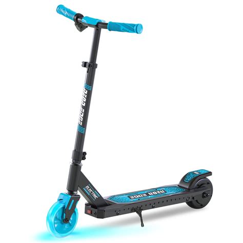 Neon Edge Electric Scooter for Kids Age 8+ Years Blue, LED Light Up Wheel, Up to 40 min ...