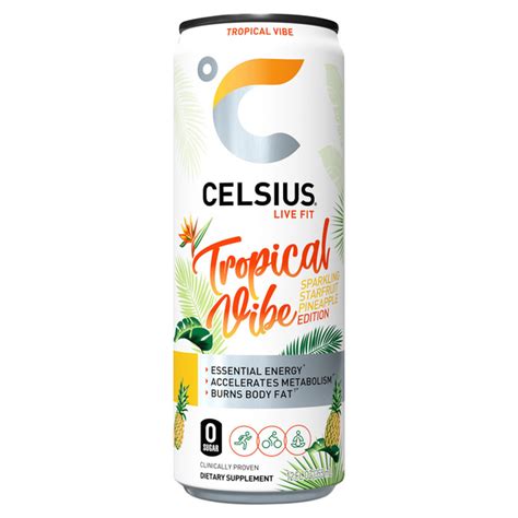 Save on Celsius Live Fit Tropical Vibe Sparkling Starfruit Pineapple ...