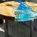 Epoxy Resin River Table Small Round Table Luxury Furniture - Etsy