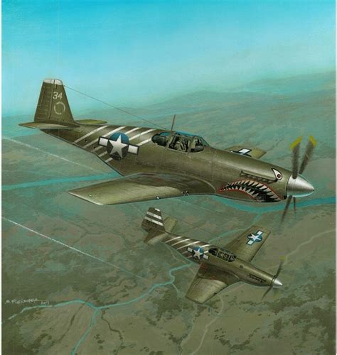 P-51B Mustangs in the Burma/China theater. | Aviation Art | Pinterest ...