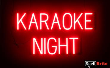 Blue LED KARAOKE NIGHT Sign, Neon Sign Look, LED Lights