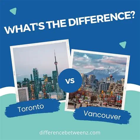 Difference between Toronto and Vancouver - Difference Betweenz