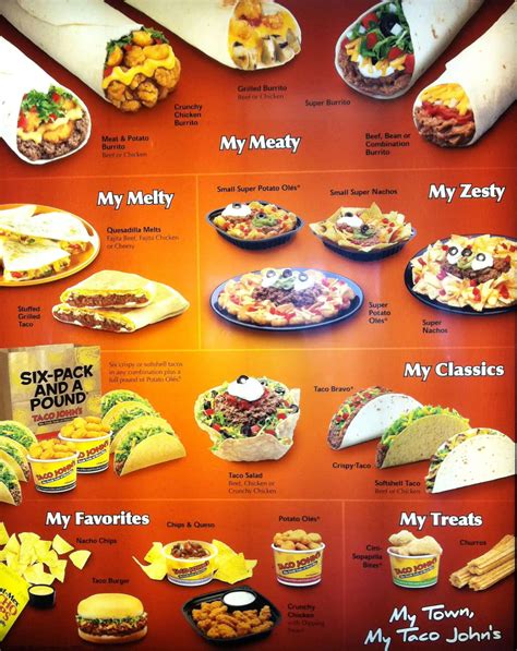 Taco John's Menu, Menu for Taco John's, Yankton, Yankton - Urbanspoon/Zomato