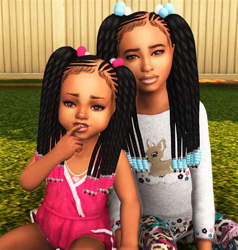 Ebonix | Kiddie Hair Pack | Sims hair, Toddler hair sims 4, Sims 4 black hair