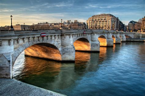 Pont-neuf And Samaritaine, Paris, France by Romain Villa Photographe