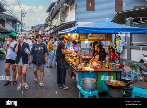 Thailand, Trat province, Trat, night market Stock Photo - Alamy