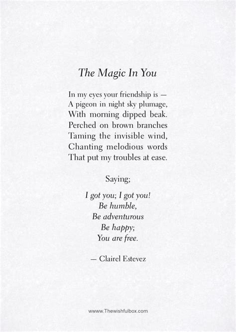 The Magic In You: A Love and Friendship Poem