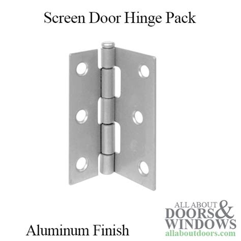 Hinges 2.25 x 3 Screen door, 2 pack - Aluminum Finish