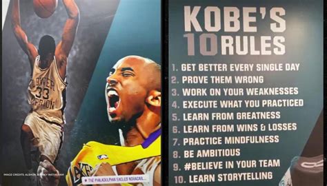 Eagles Honor Kobe Bryant with Tribute Wall Depicting LA Lakers Legend Wearing His Lower Merion ...