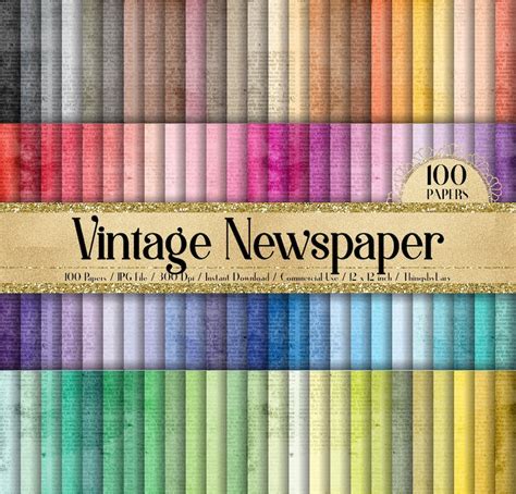 100 Vintage Newspaper Ads Texture Digital Papers 12x12 | Etsy Australia