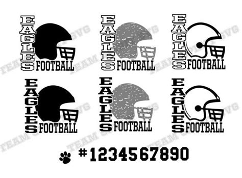 Football Helmet SVG Eagles Football Helmet Download Files DXF - Etsy