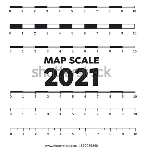 Map Scales Graphics Measuring Distances Scale Stock Vector (Royalty Free) 1892086348 | Shutterstock