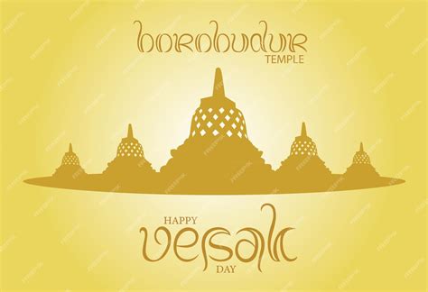 Premium Vector | Vector borobudur temple stupa largest buddhist temple ...