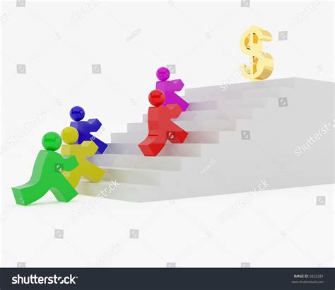 Race Behind Money High Resolution Image Stock Illustration 5822281 | Shutterstock