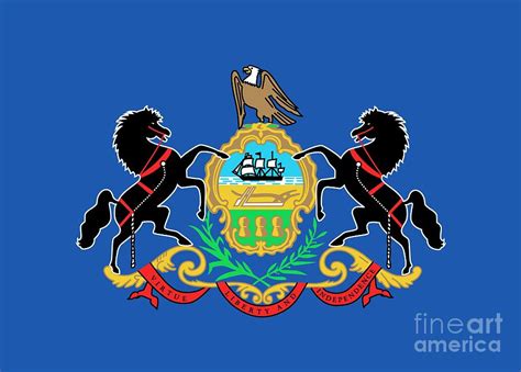 State Flag of Pennsylvania Painting by American School - Fine Art America