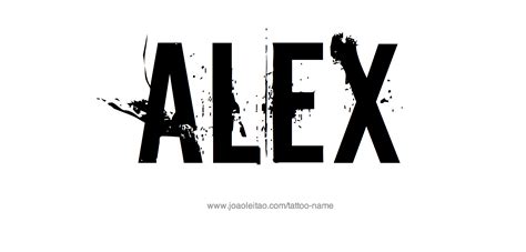 Alex Name Tattoo Designs